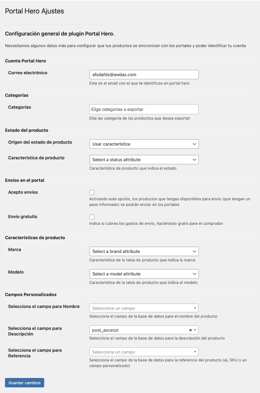 Configuración de WooCommerce